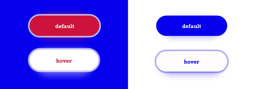 Example button links with high contrast