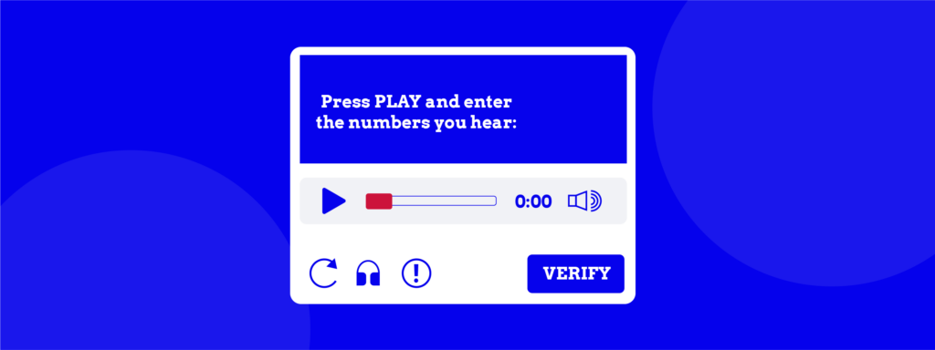 Example of an audio CAPTCHA